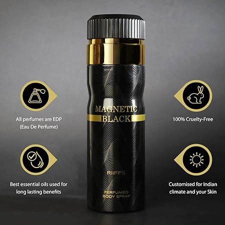 Deo Magnetic Black Men - Body Spray Perfumado by RiiFFS